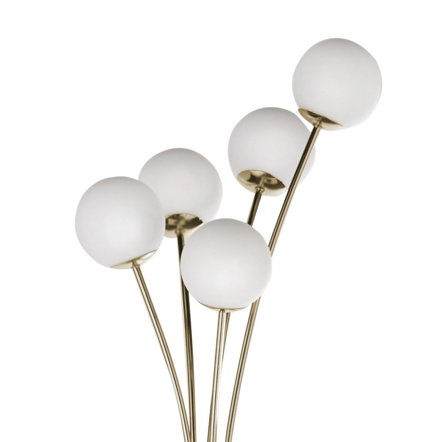 Jackson 5 Light Gold & Frosted Glass Floor Lamp