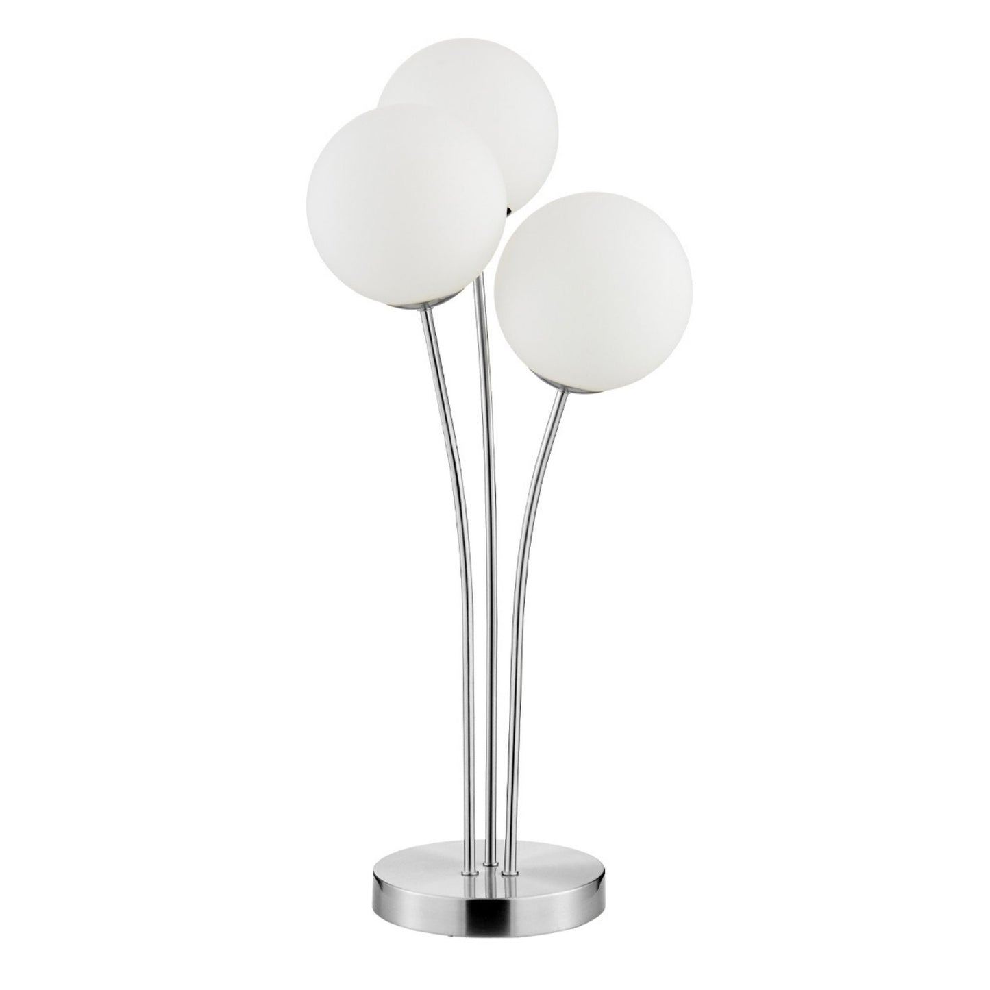 Jackson 3 Light Silver & Frosted Glass Table Lamp