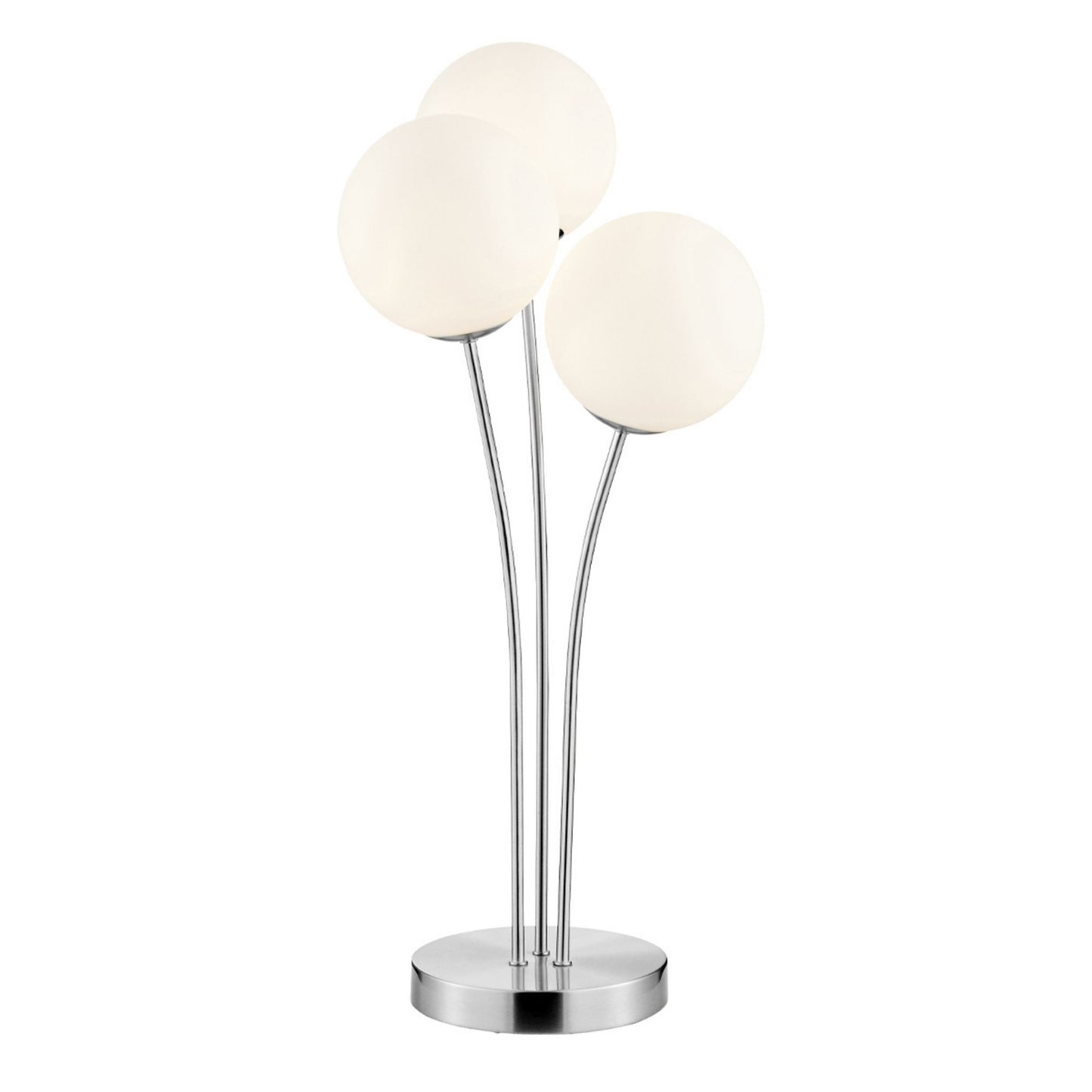 Jackson 3 Light Silver & Frosted Glass Table Lamp