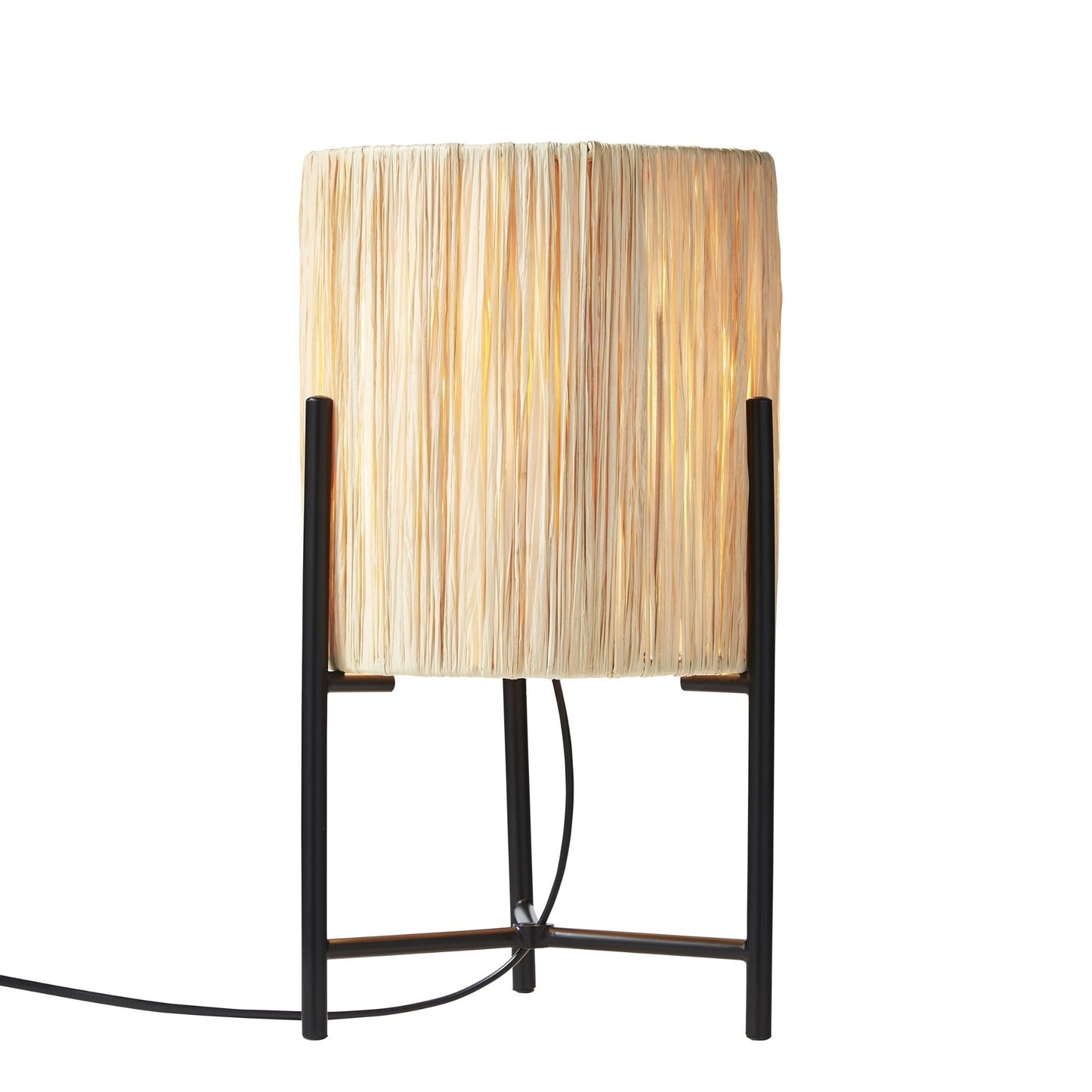 Raff Black & Natural Table Lamp