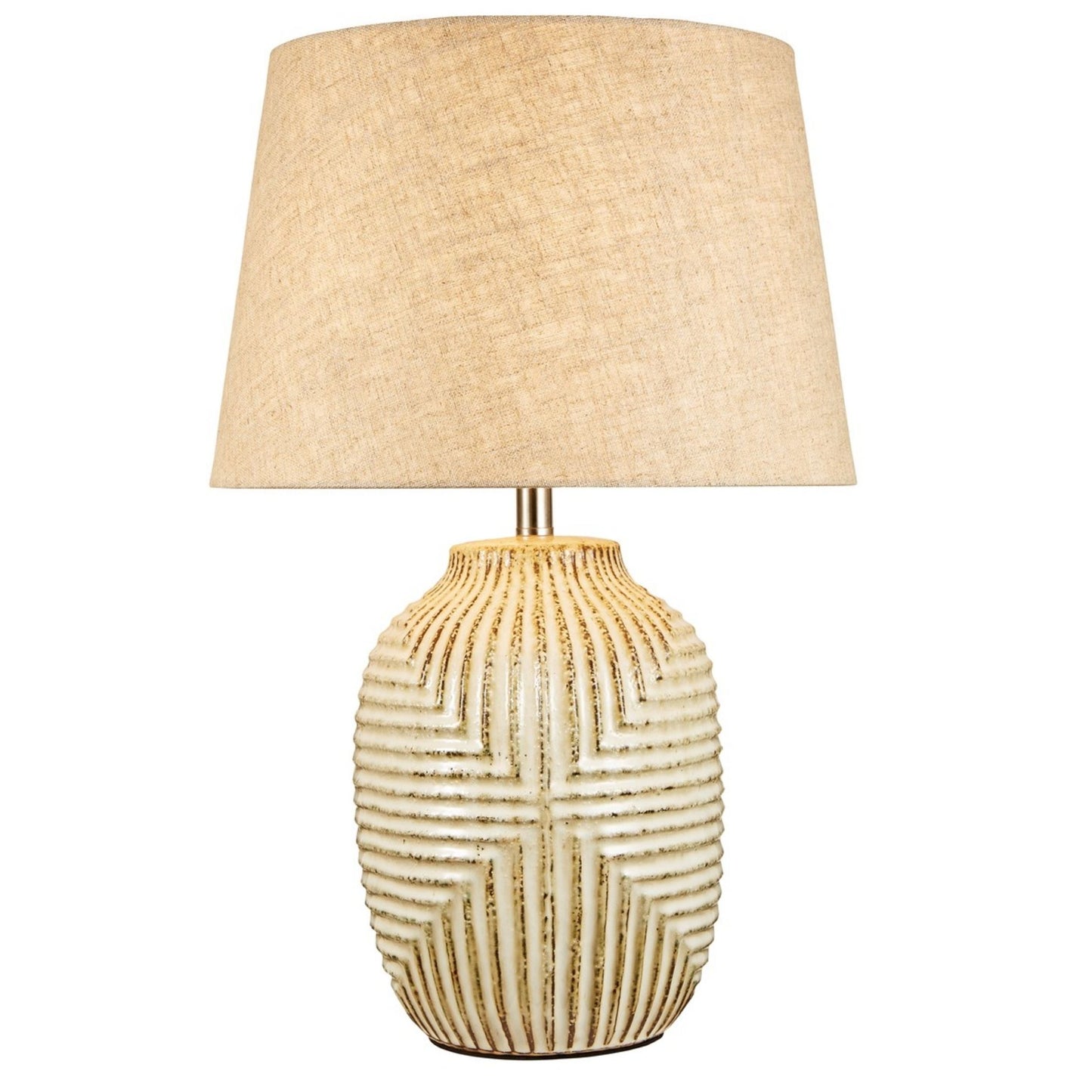 Harmony Champagne Patterned Ceramic Table Lamp