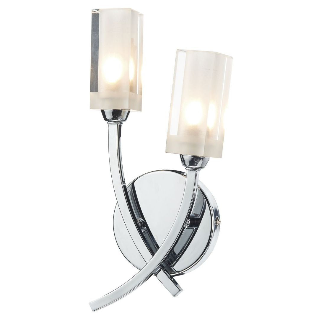 Icarus 2 Light Wall Light Polished Chrome