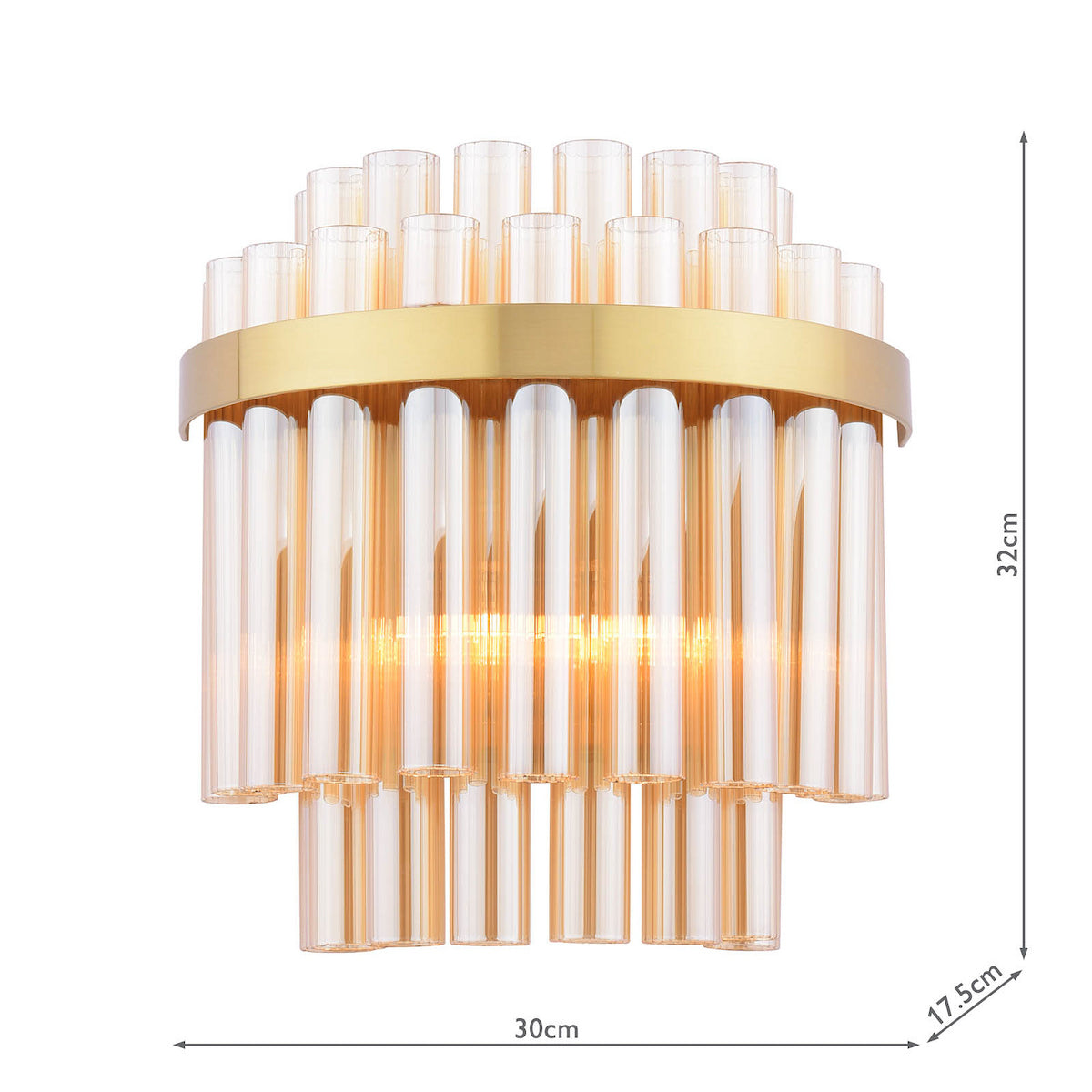 Imani 2-Light Natural Brass Wall Light