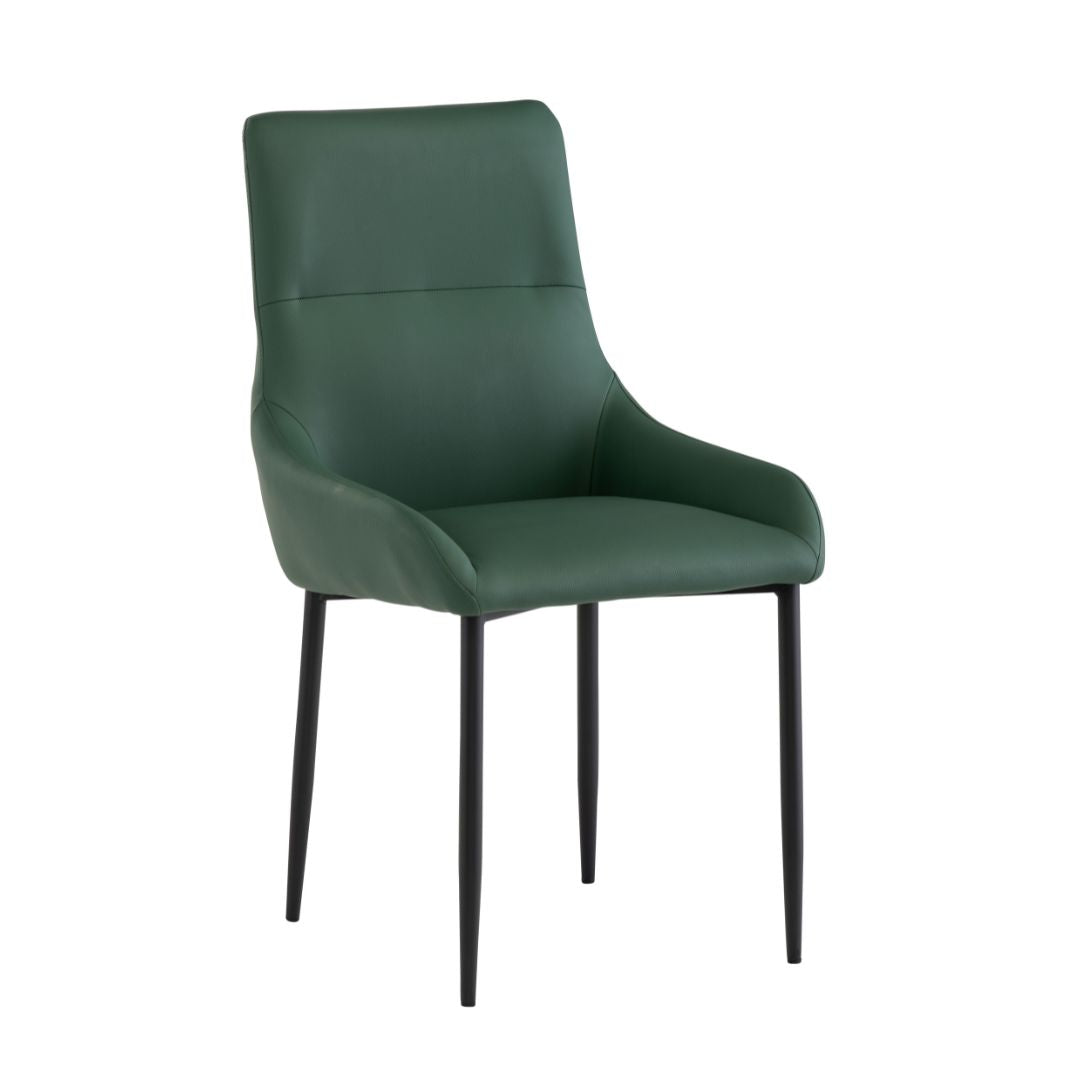 Indigo 1.8m Grey Dining Set with 6 Green Chairs