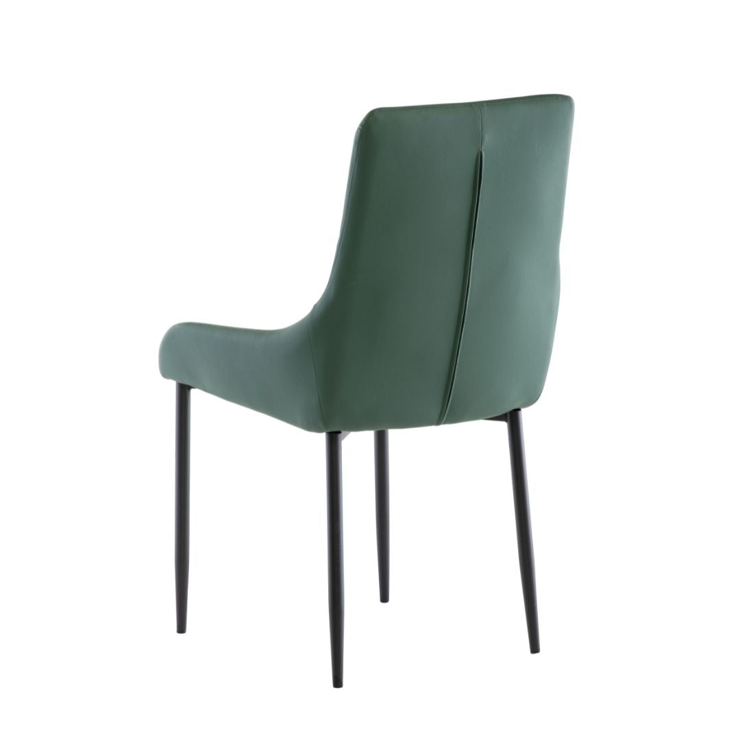 Indigo 1.8m Grey Dining Set with 6 Green Chairs