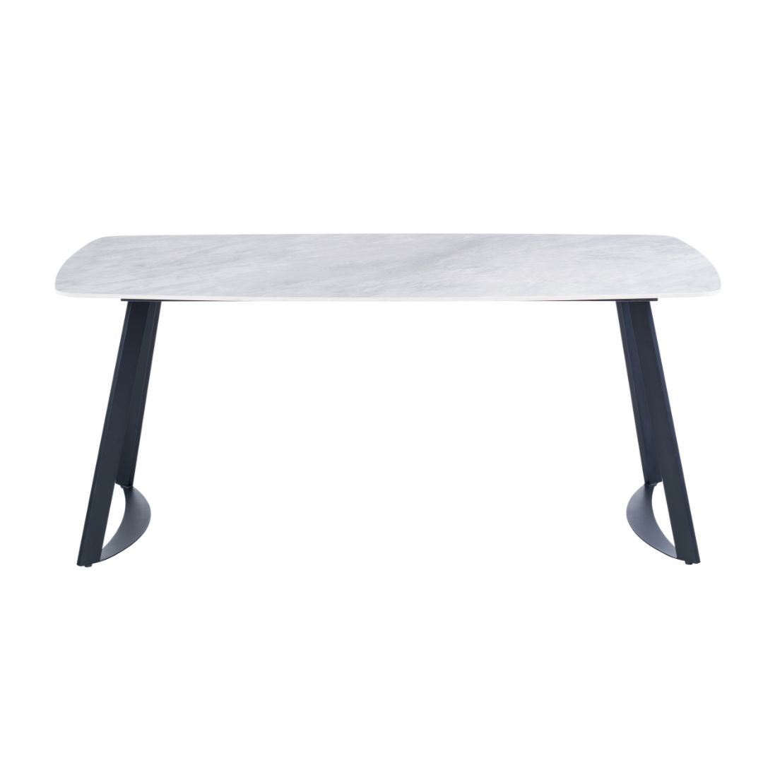 Indigo 1.8m Grey Dining Set with 6 Green Chairs