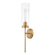Stella Polished Bronze & Glass Wall Light