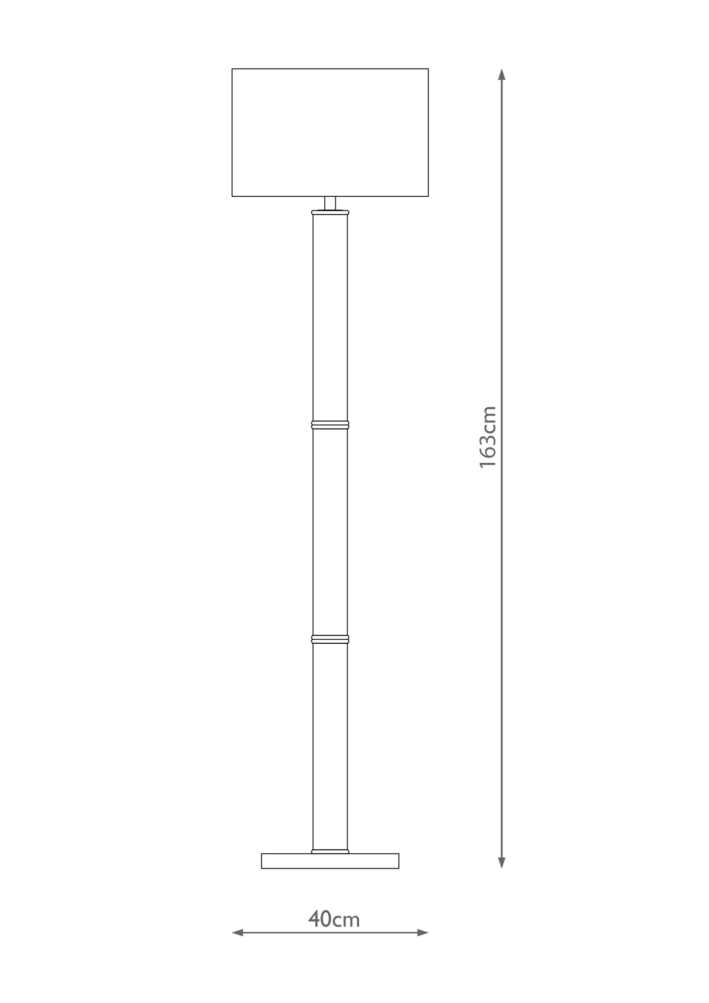 Kaelin Antique Brass and Glass Floor Lamp