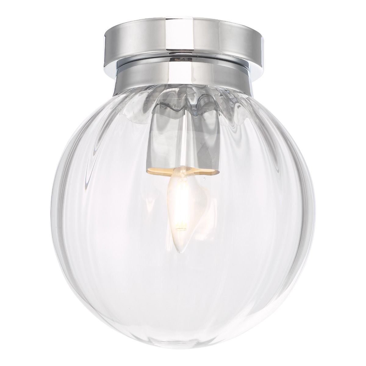 Kavi IP44 Flush Glass Ceiling Light