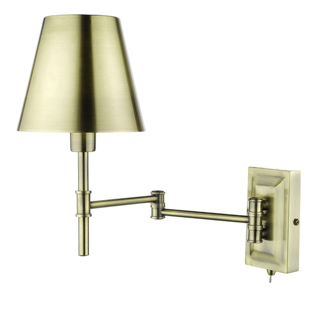 Kensington Antique Brass Swing Wall Light