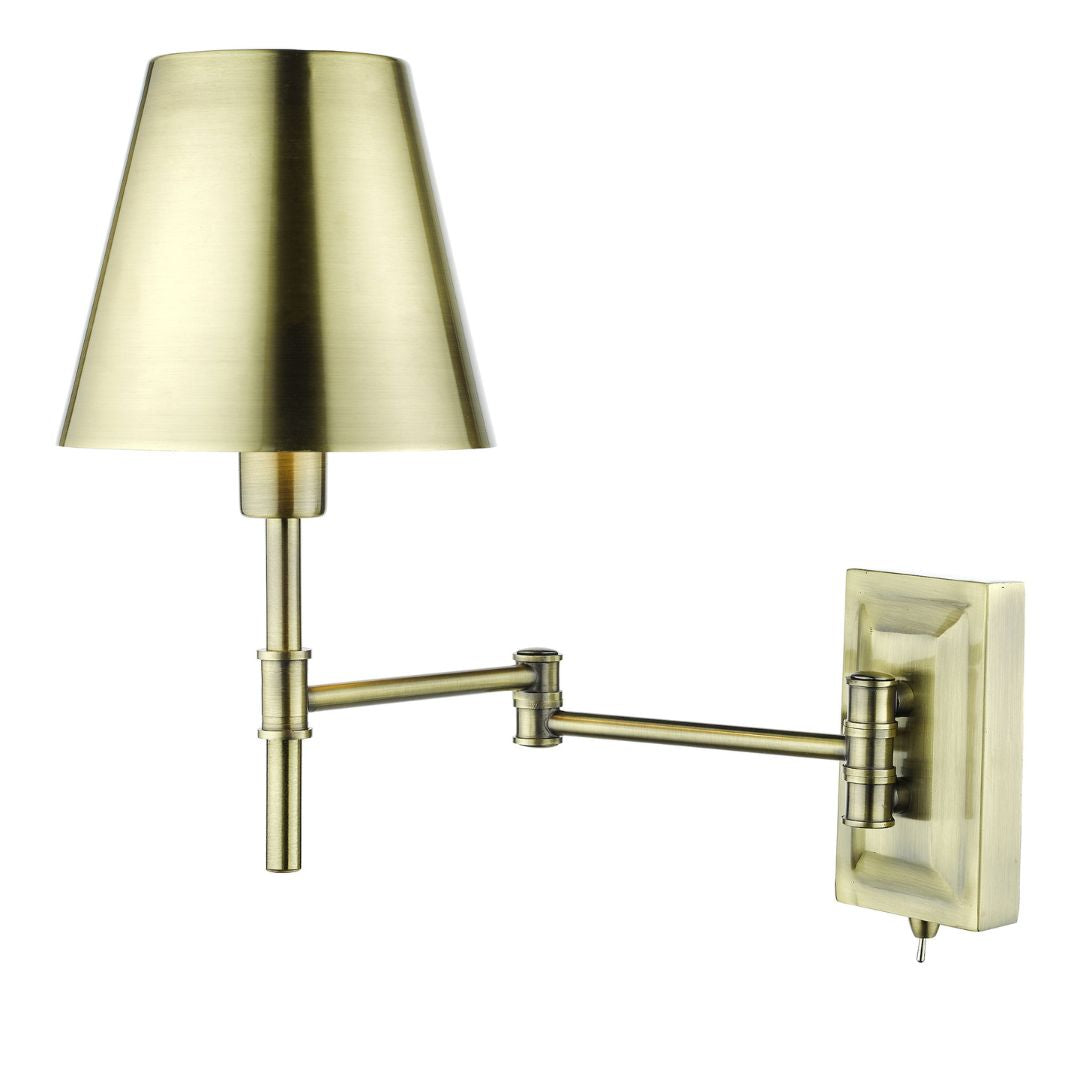 Kensington Antique Brass Swing Wall Light