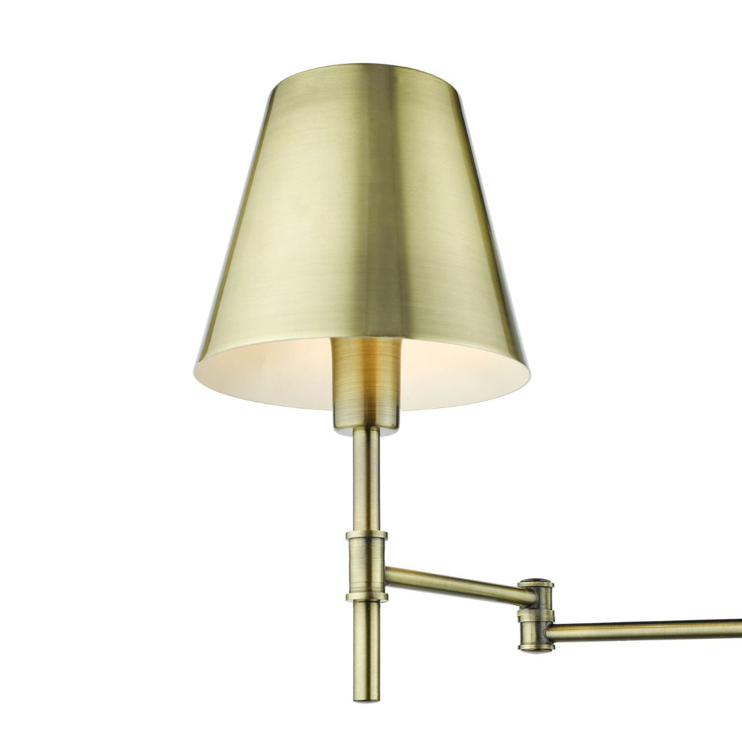 Kensington Antique Brass Swing Wall Light