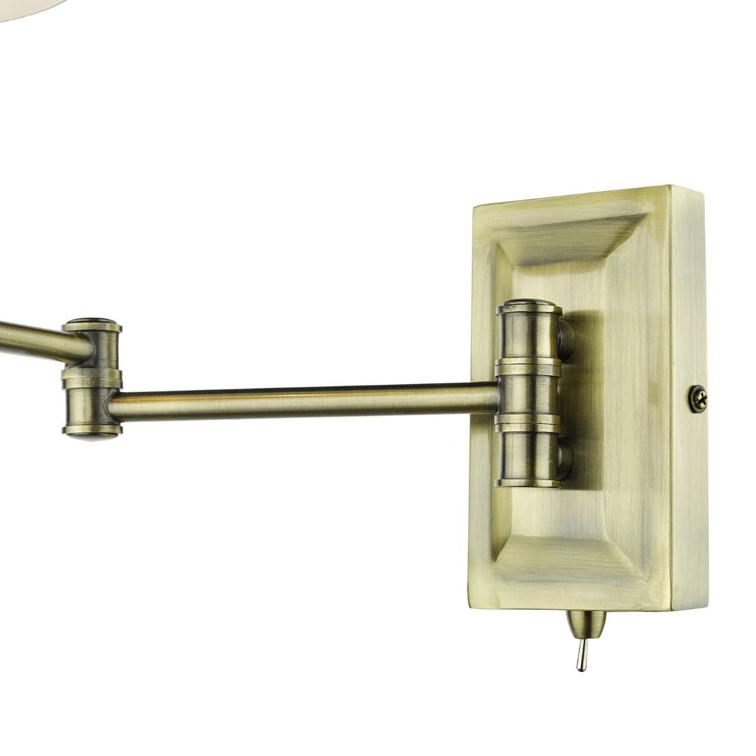 Kensington Antique Brass Swing Wall Light