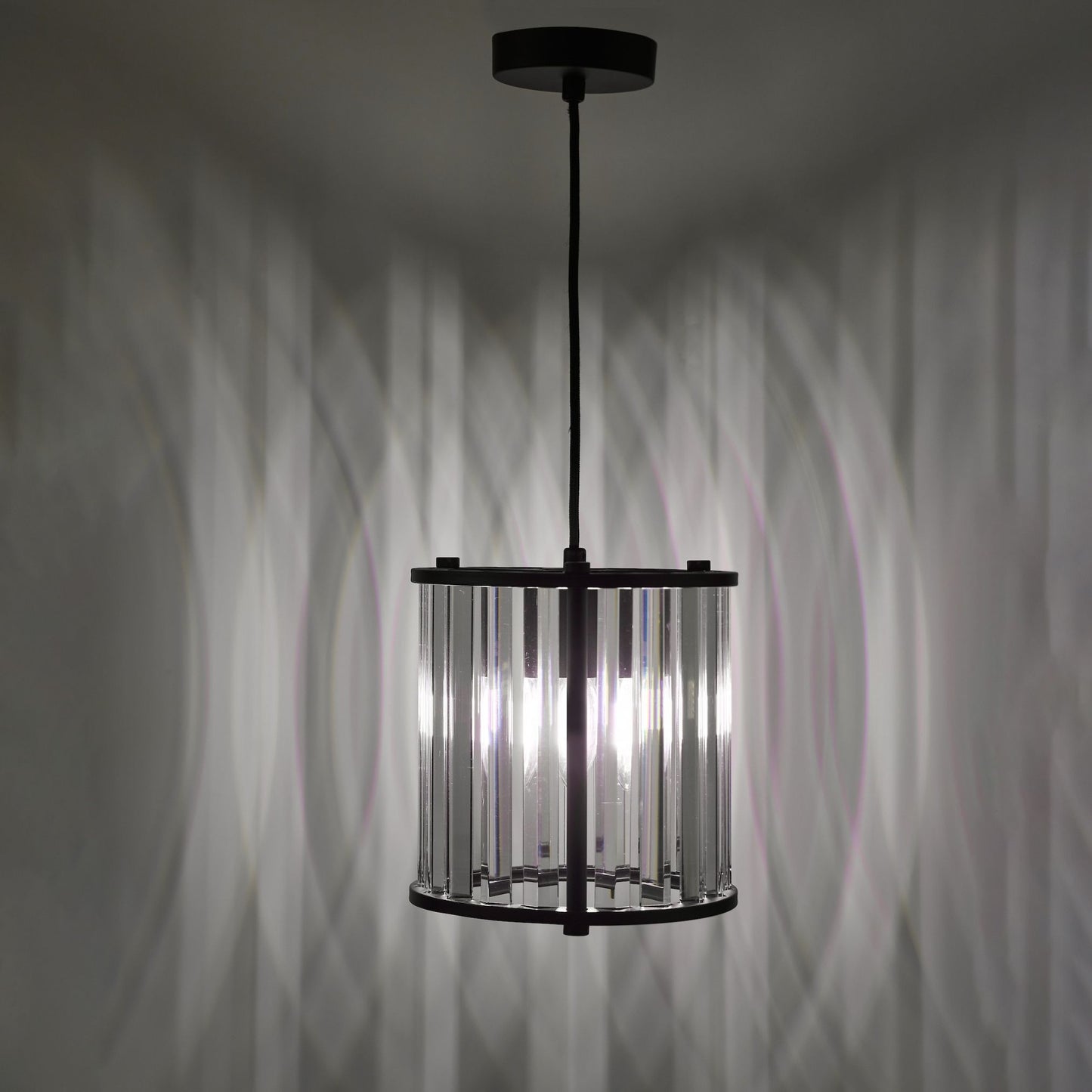 Kiran Satin Black Pendant Ceiling Light