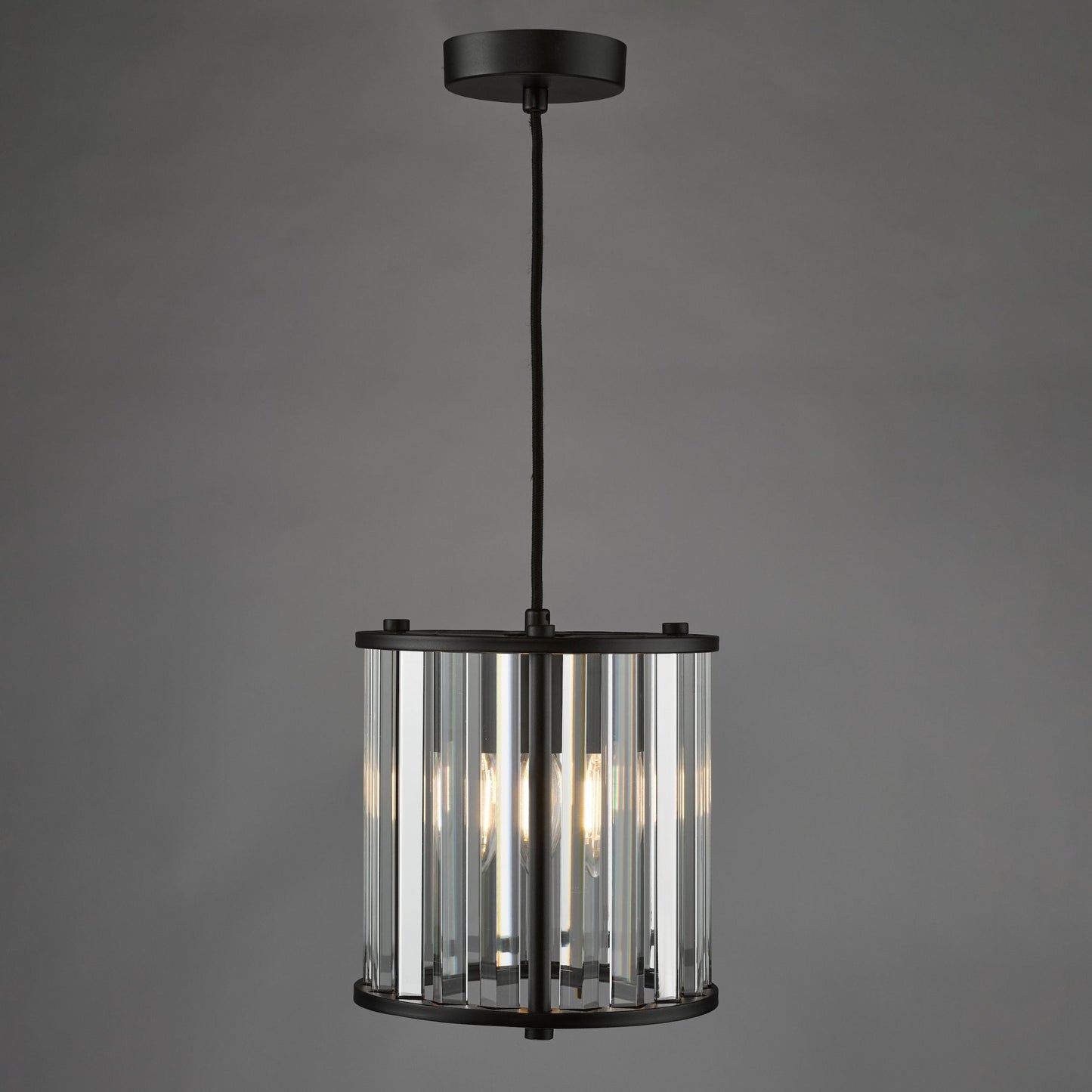 Kiran Satin Black Pendant Ceiling Light