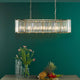 Kiran 7 Light Brass & Crystal Ceiling Pendant Bar