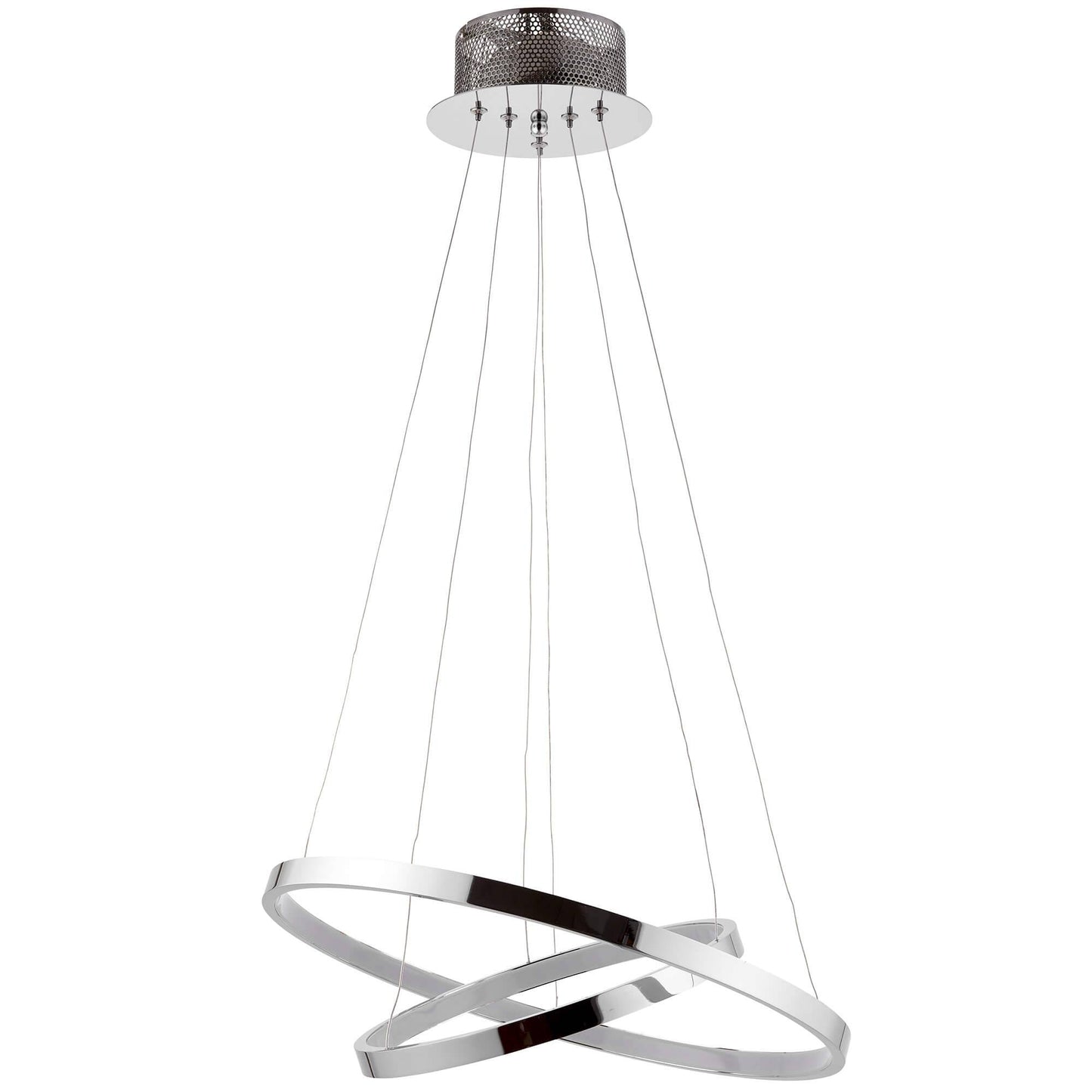 Kline 2 Light Polished Chrome LED Pendant Ceiling Light