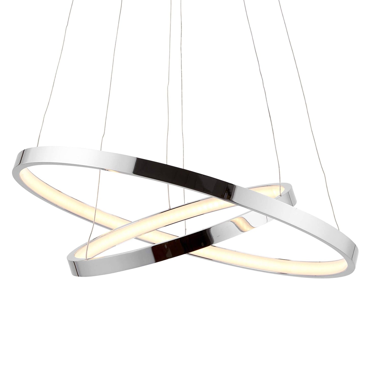 Kline 2 Light Polished Chrome LED Pendant Ceiling Light