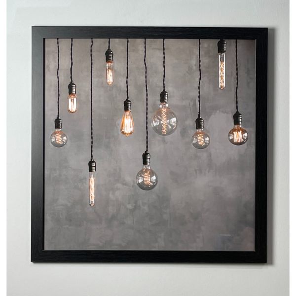 10 Bulbs Print 70x70cm