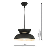Larina Pendant Matt Black
