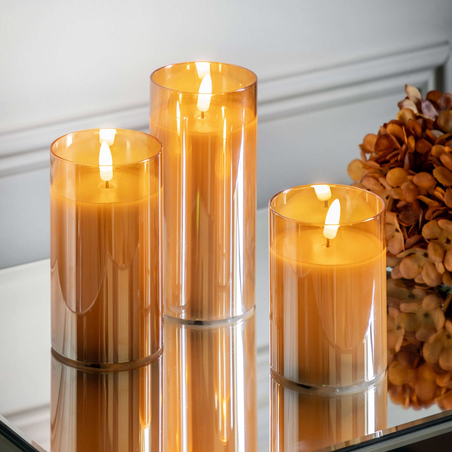 LED Candle Gold Votive (Set of 3)