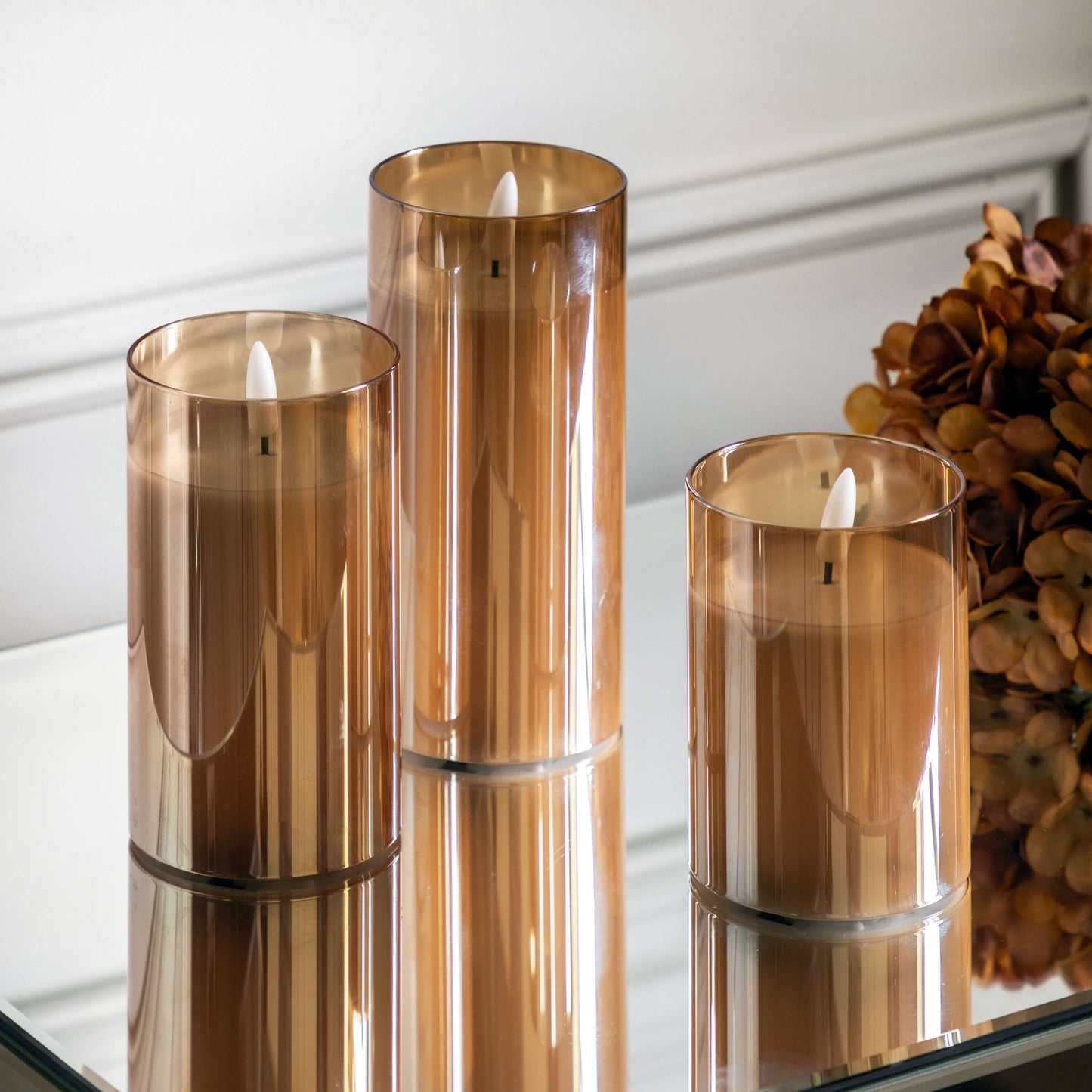 LED Candle Gold Votive (Set of 3)