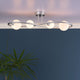 Lena 4 Light Matte Silver Semi Flush Ceiling Light