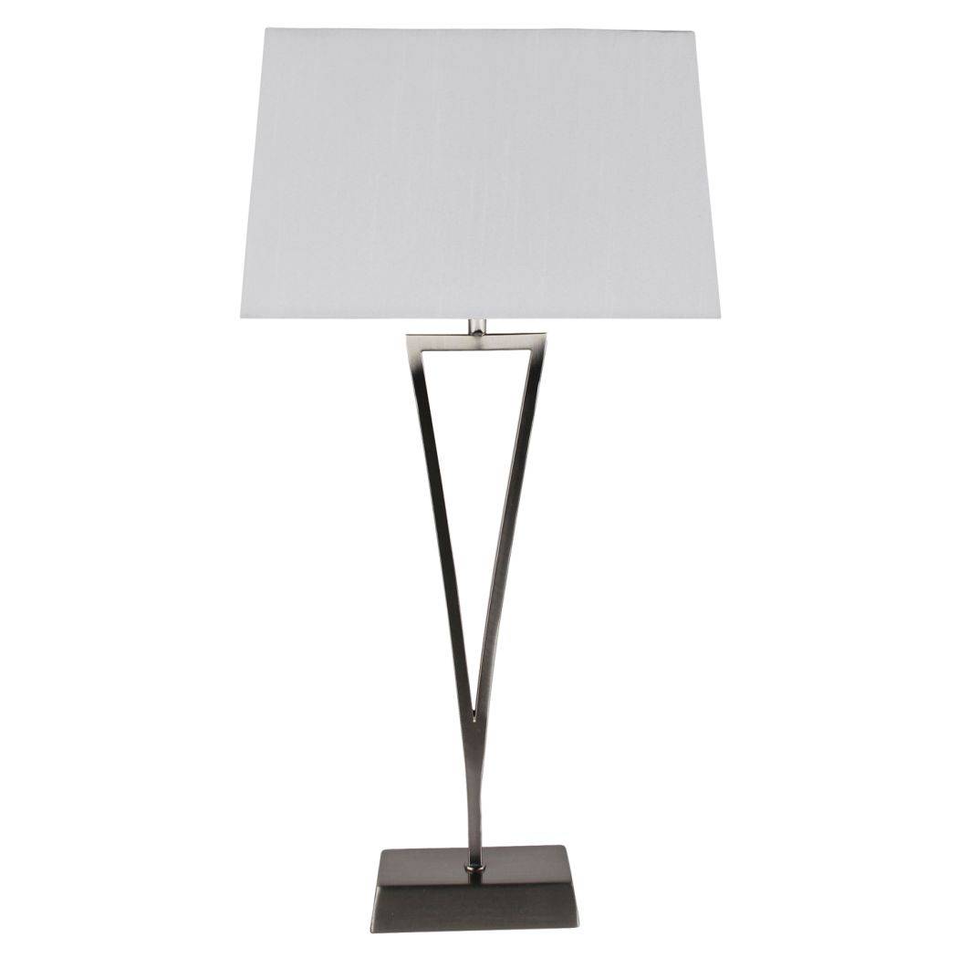 Lizzie Chrome & White Touch Table Lamp