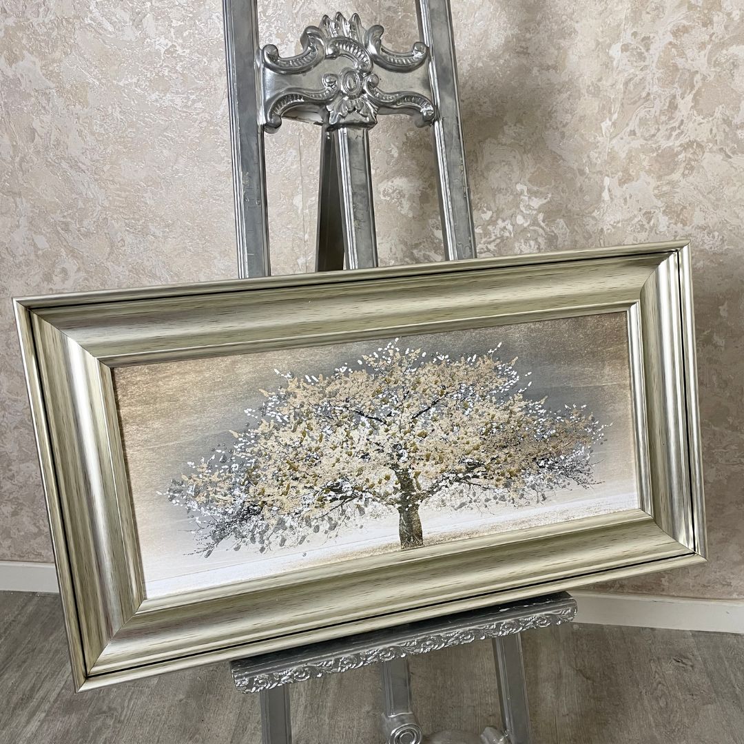 Gold Blossom Tree Wall Art with Champagne Gold Frame