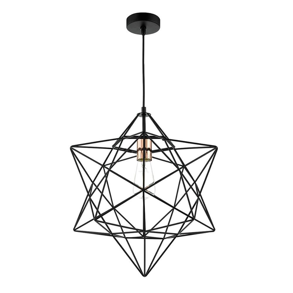 Luanda Pendant Ceiling Light Black/Copper