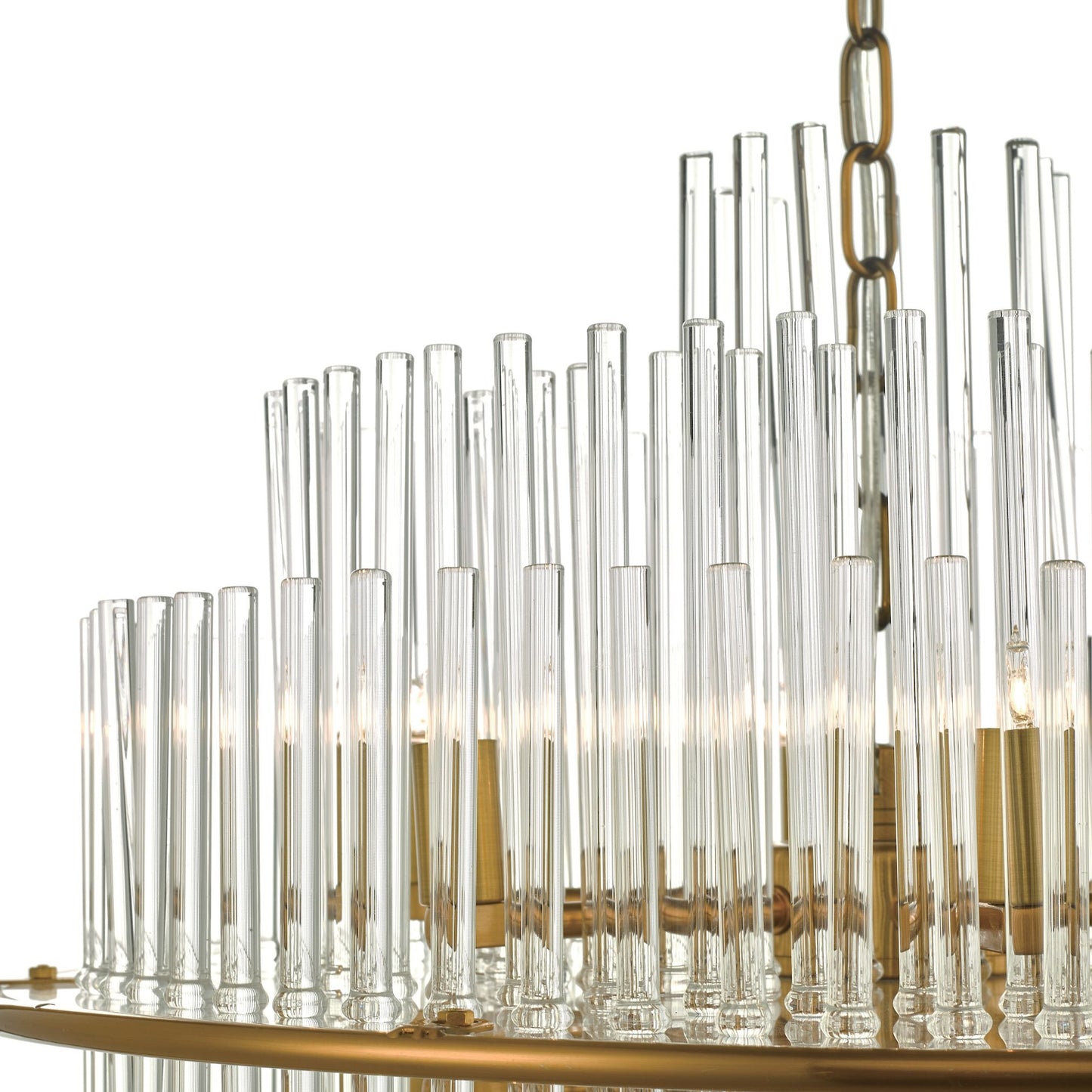 Lukas Antique Gold & Crystal Ceiling Pendant