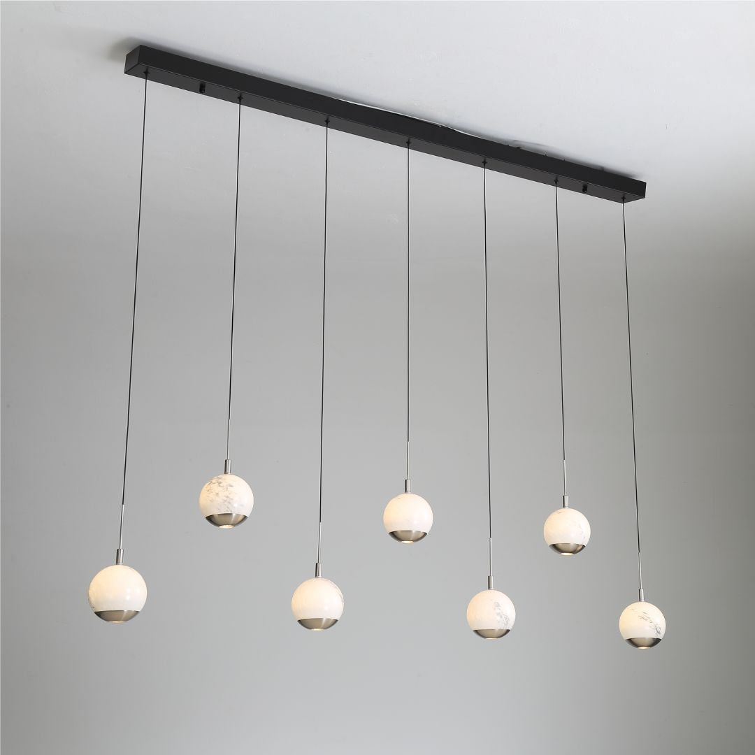 Astrid 7 Light Silver LED Pendant Bar