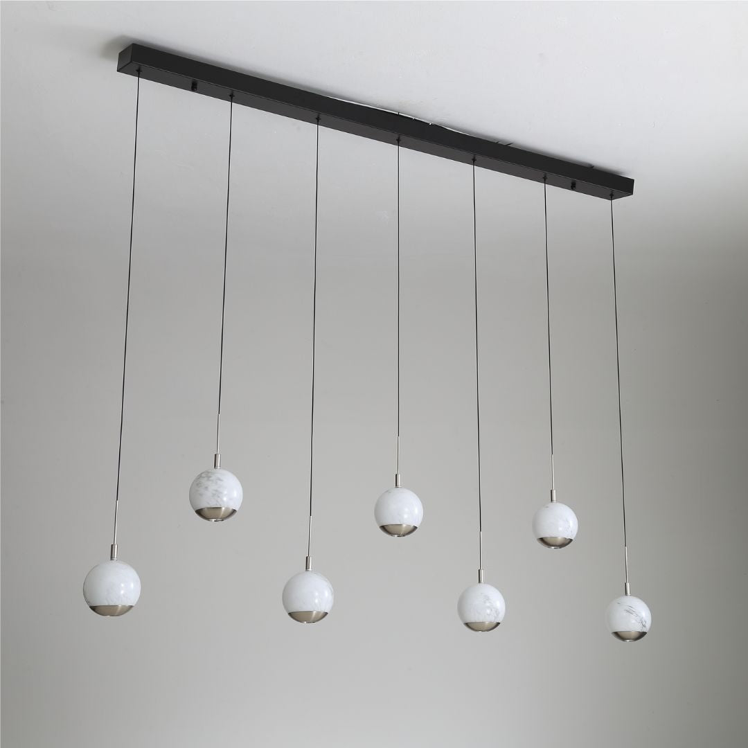 Astrid 7 Light Silver LED Pendant Bar