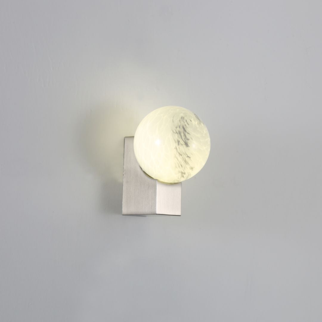 Astrid Silver & Marble Effect Wall Light
