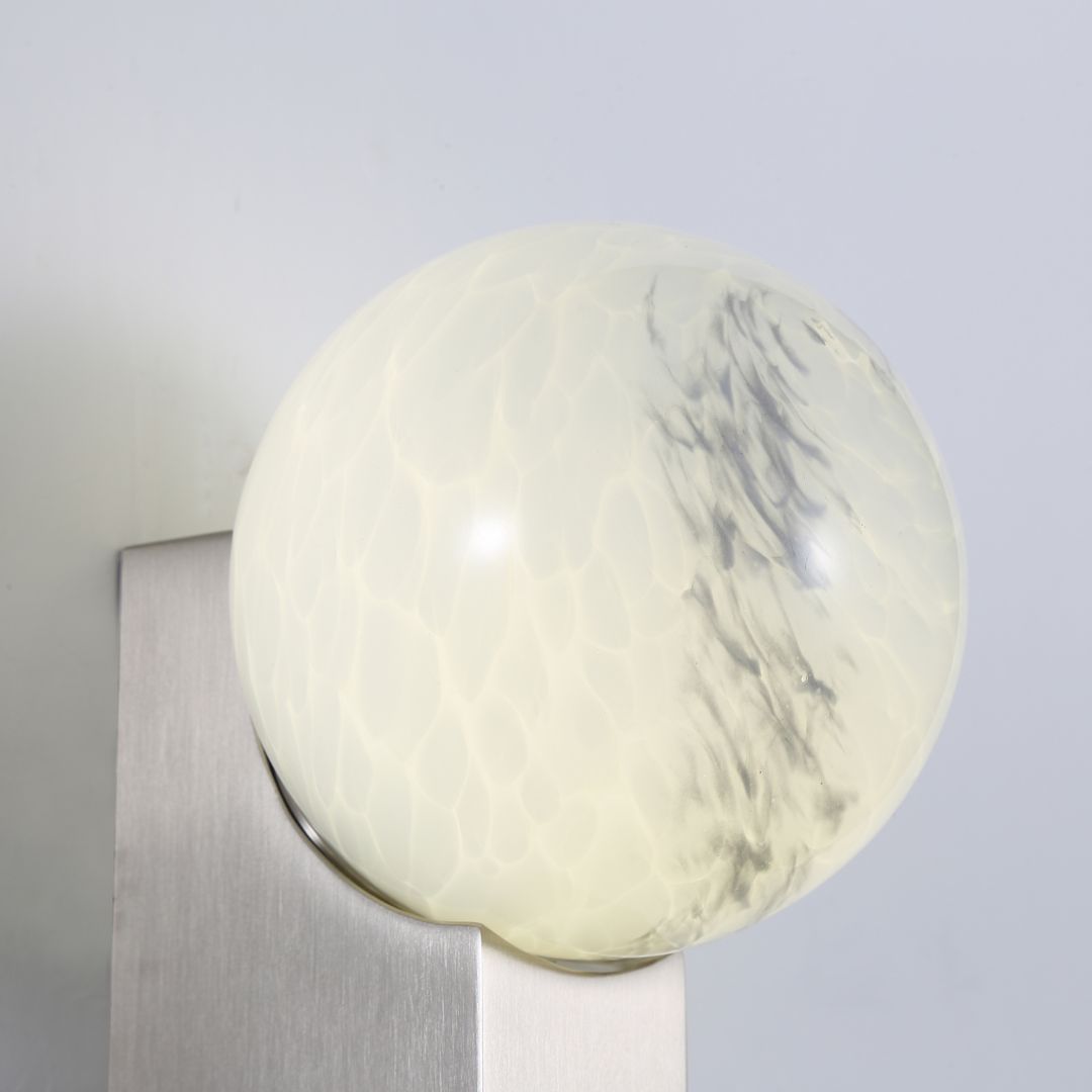 Astrid Silver & Marble Effect Wall Light