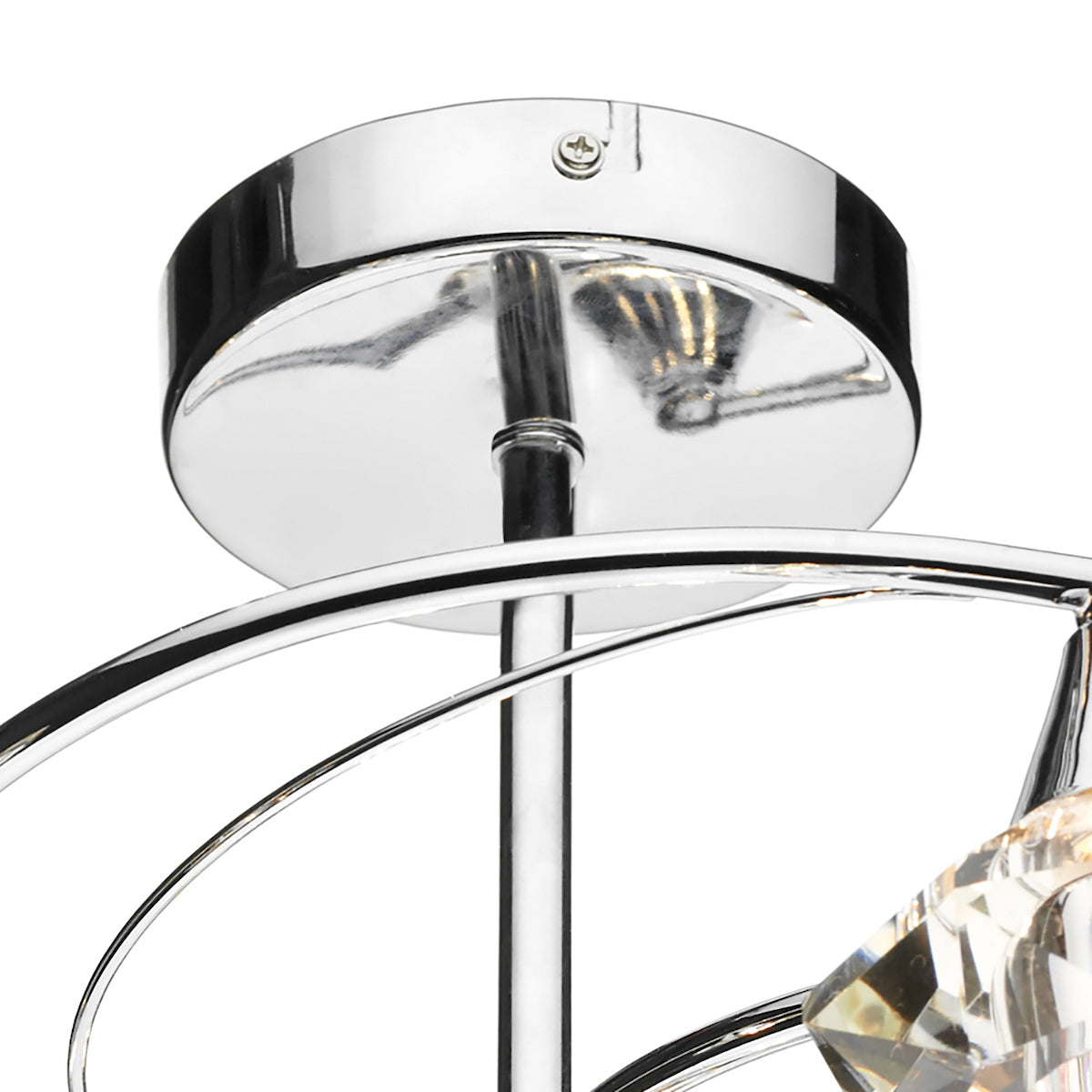 Luther 6 Light Semi-Flush Silver Ceiling Light
