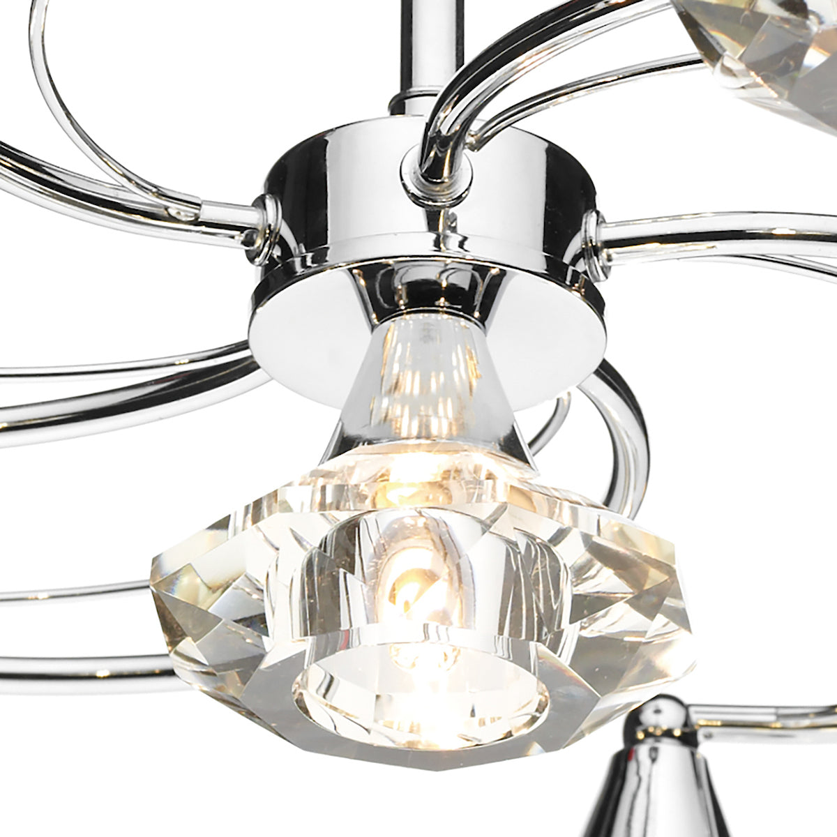 Luther 6 Light Semi-Flush Silver Ceiling Light