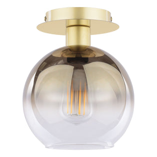Lycia Gold & Ombre Glass Flush Ceiling Light
