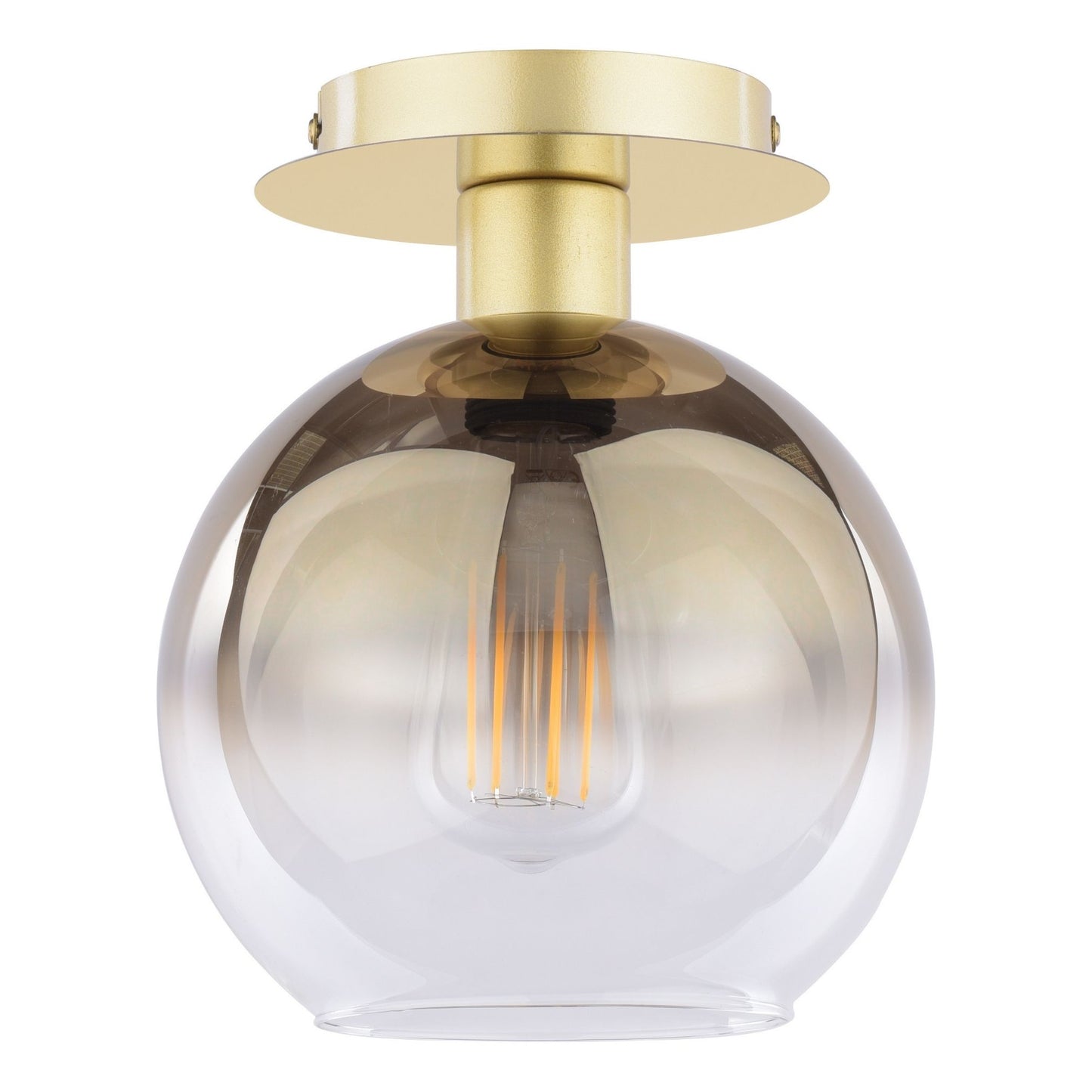 Lycia Gold & Ombre Glass Flush Ceiling Light