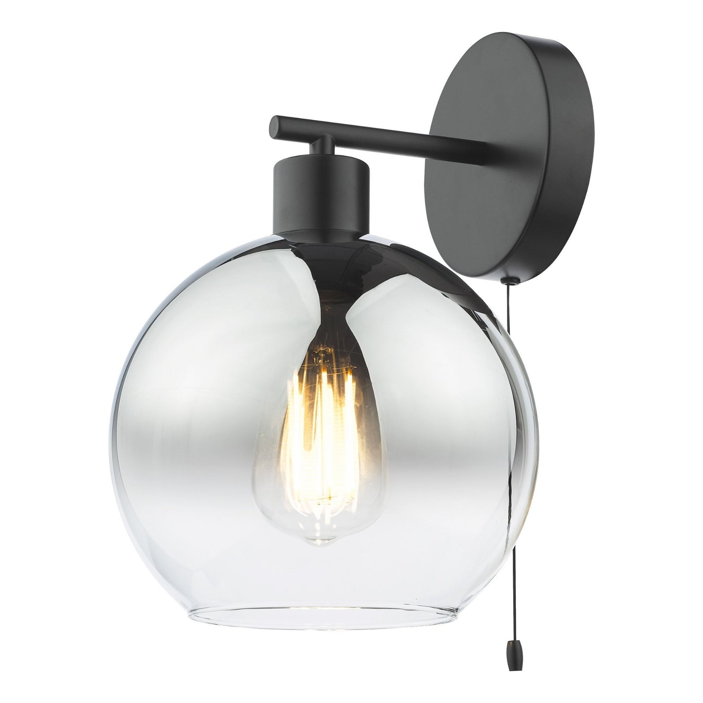 Lycia Black & Ombre Glass Wall Light