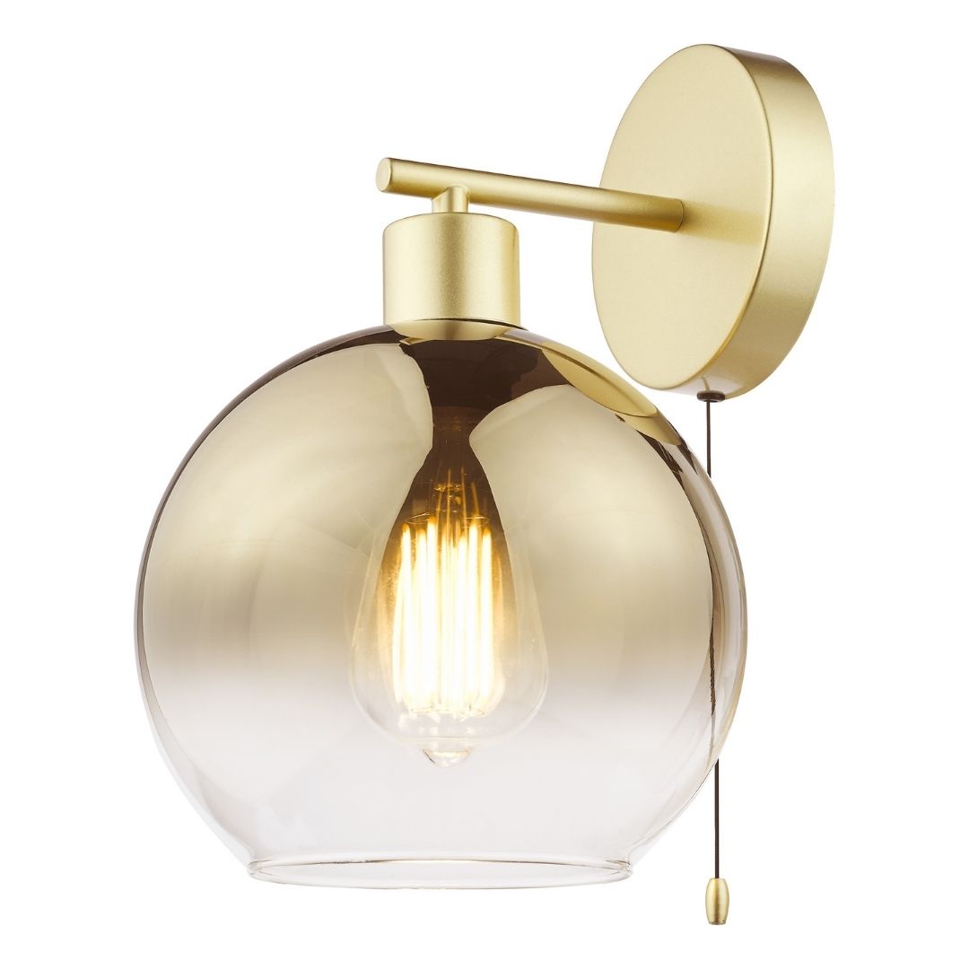 Eden Gold and Ombre Glass Wall Light