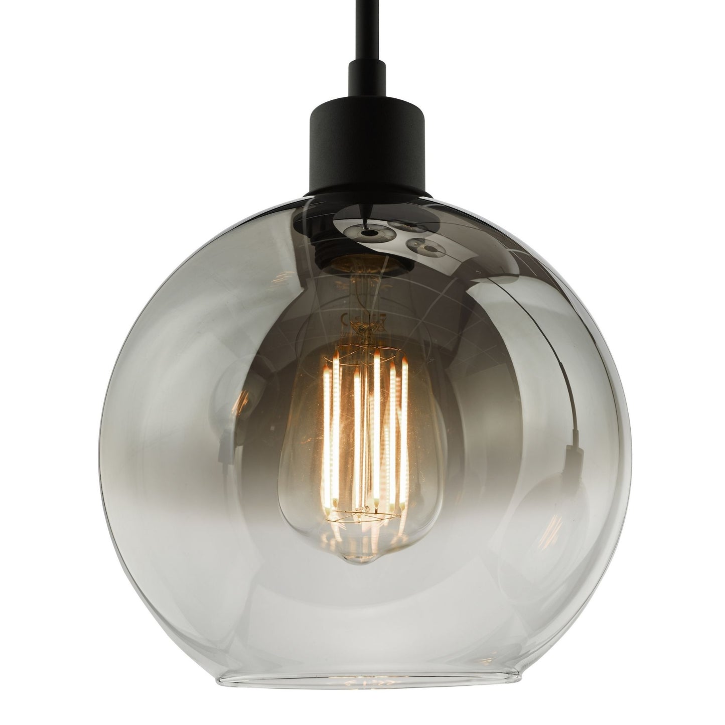 Lycia 3 Light Black & Ombre Glass Ceiling Cluster Ceiling Pendant