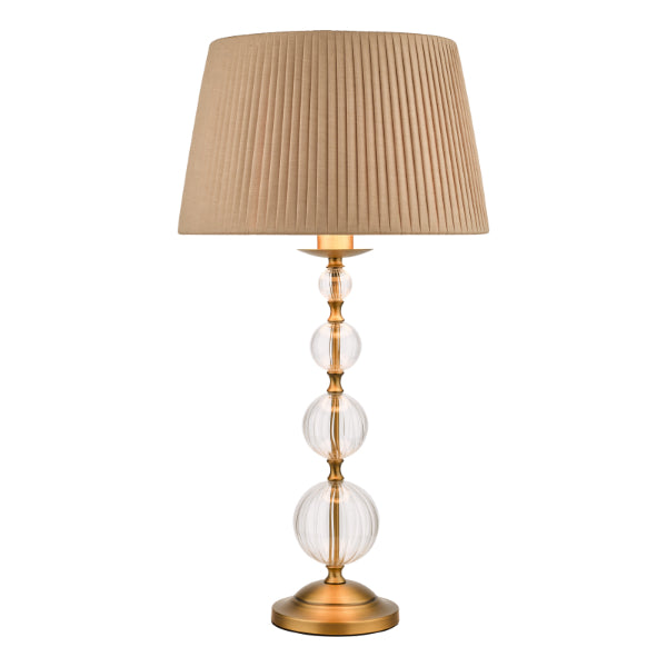 Lyzette Antique Brass & Glass Table Lamp