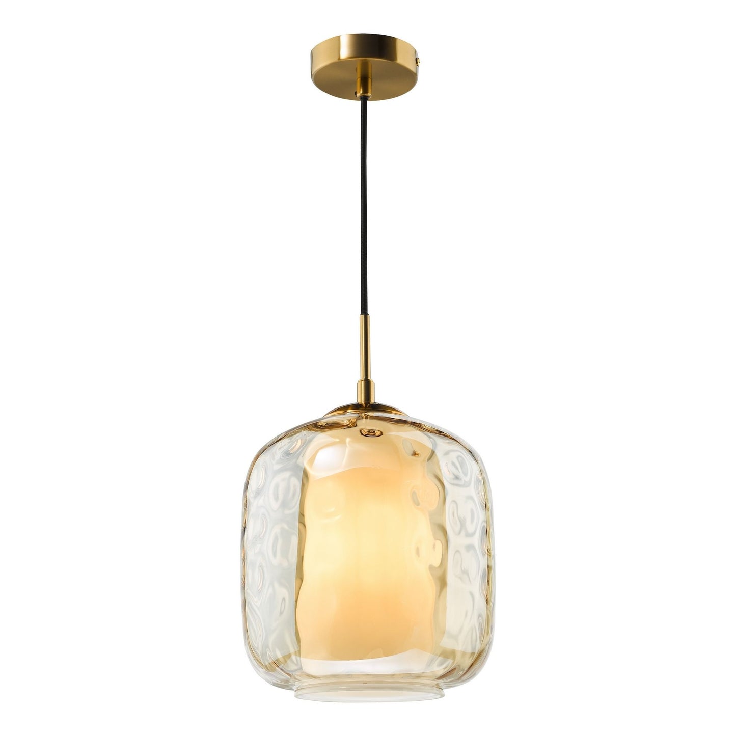 Majella Brass & Champagne Glass Pendant Ceiling Light