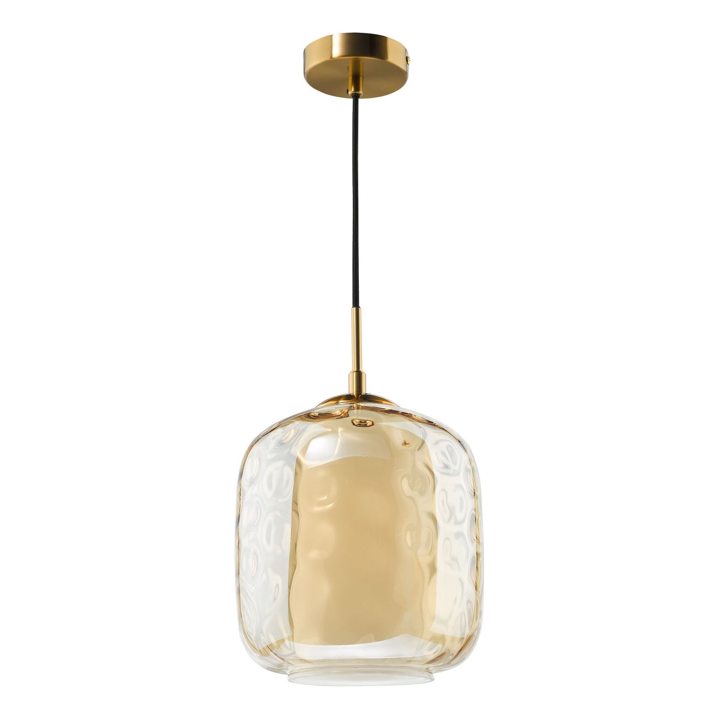 Majella Brass & Champagne Glass Pendant Ceiling Light