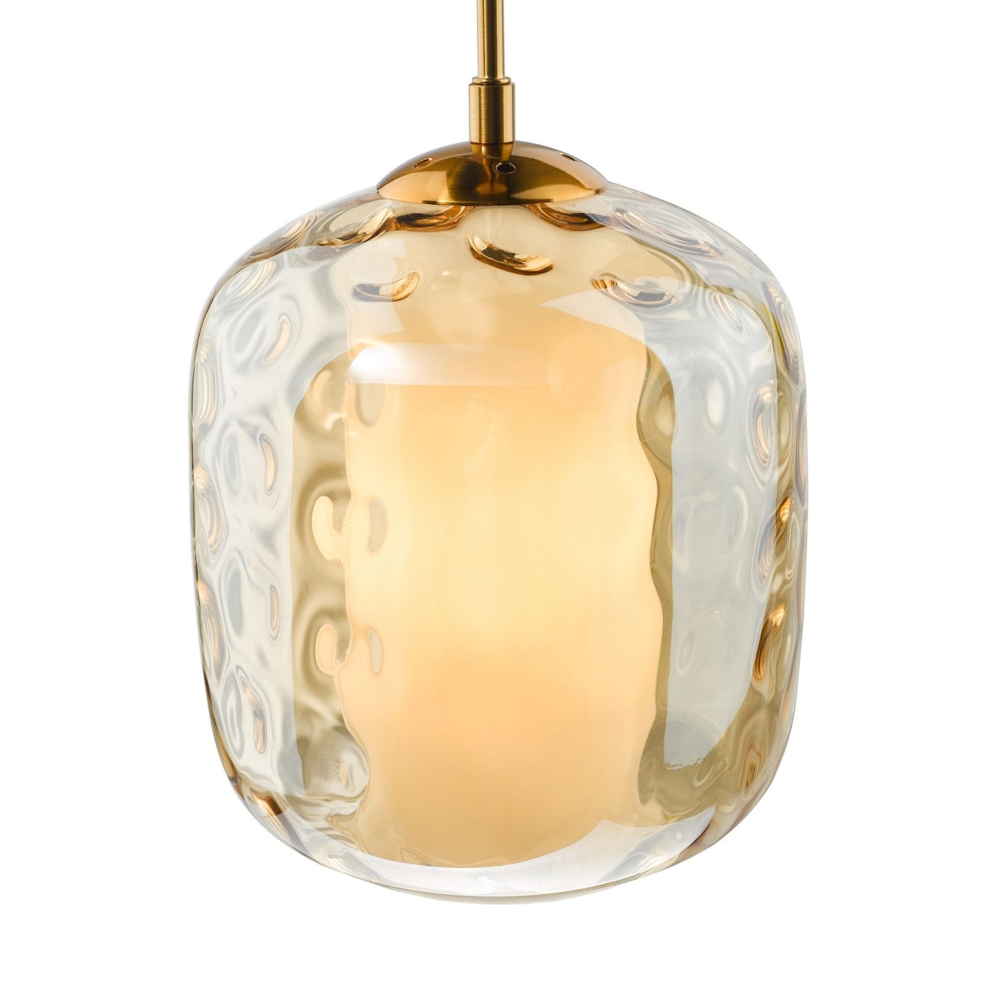 Majella Brass & Champagne Glass Pendant Ceiling Light