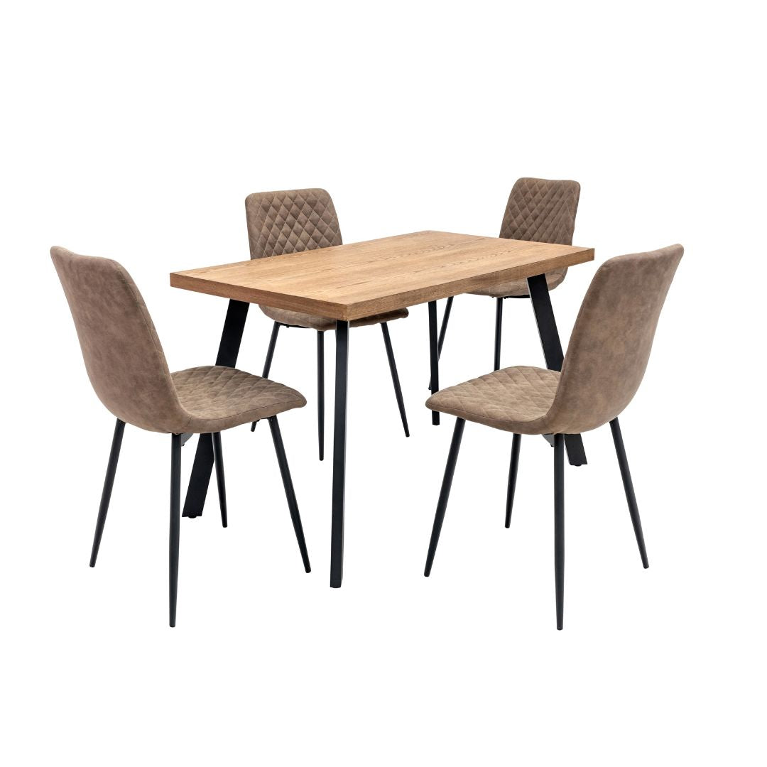 Bondi 4 Seater 1.2m Dining Set