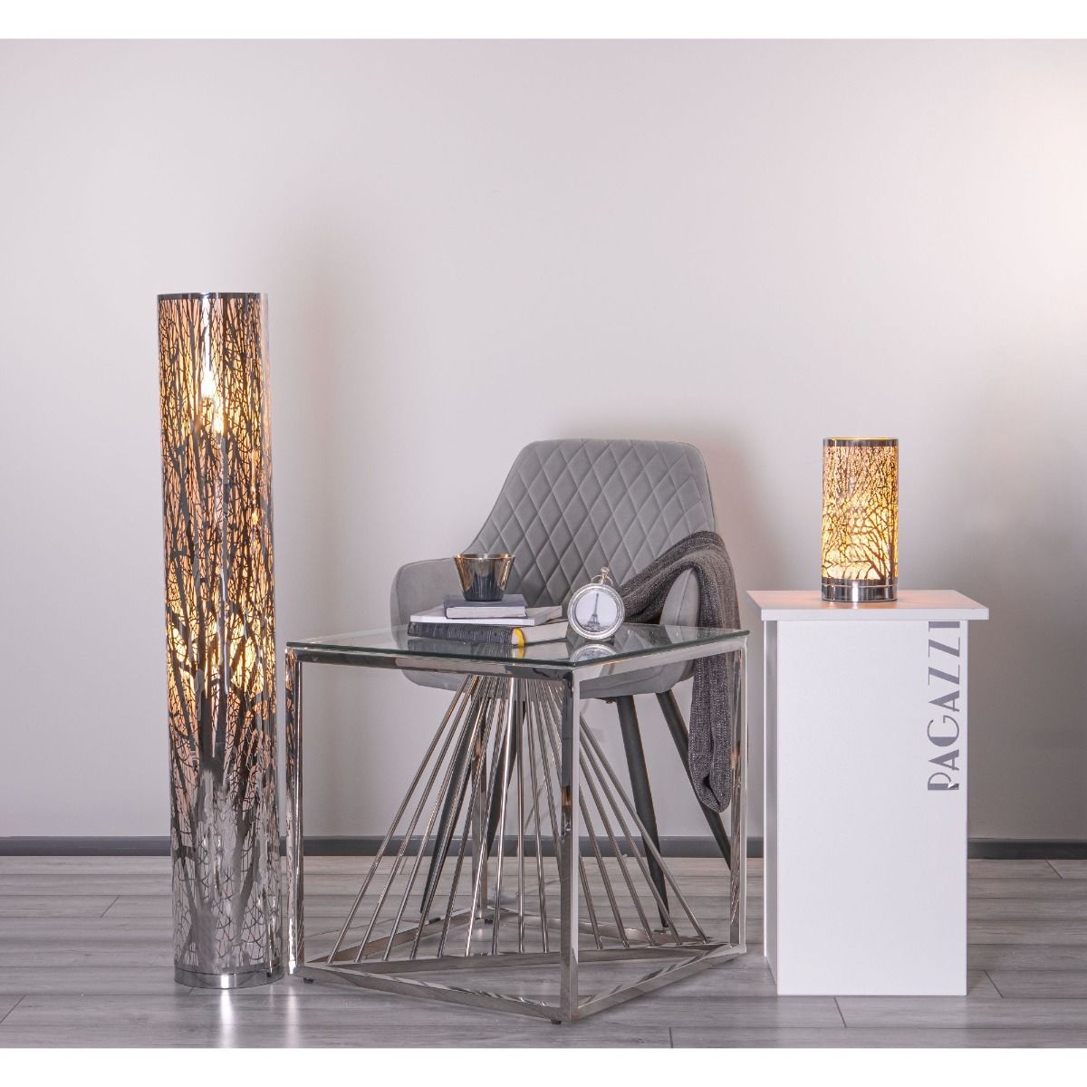 Mason 2 Light Polished Chrome Floor Lamp