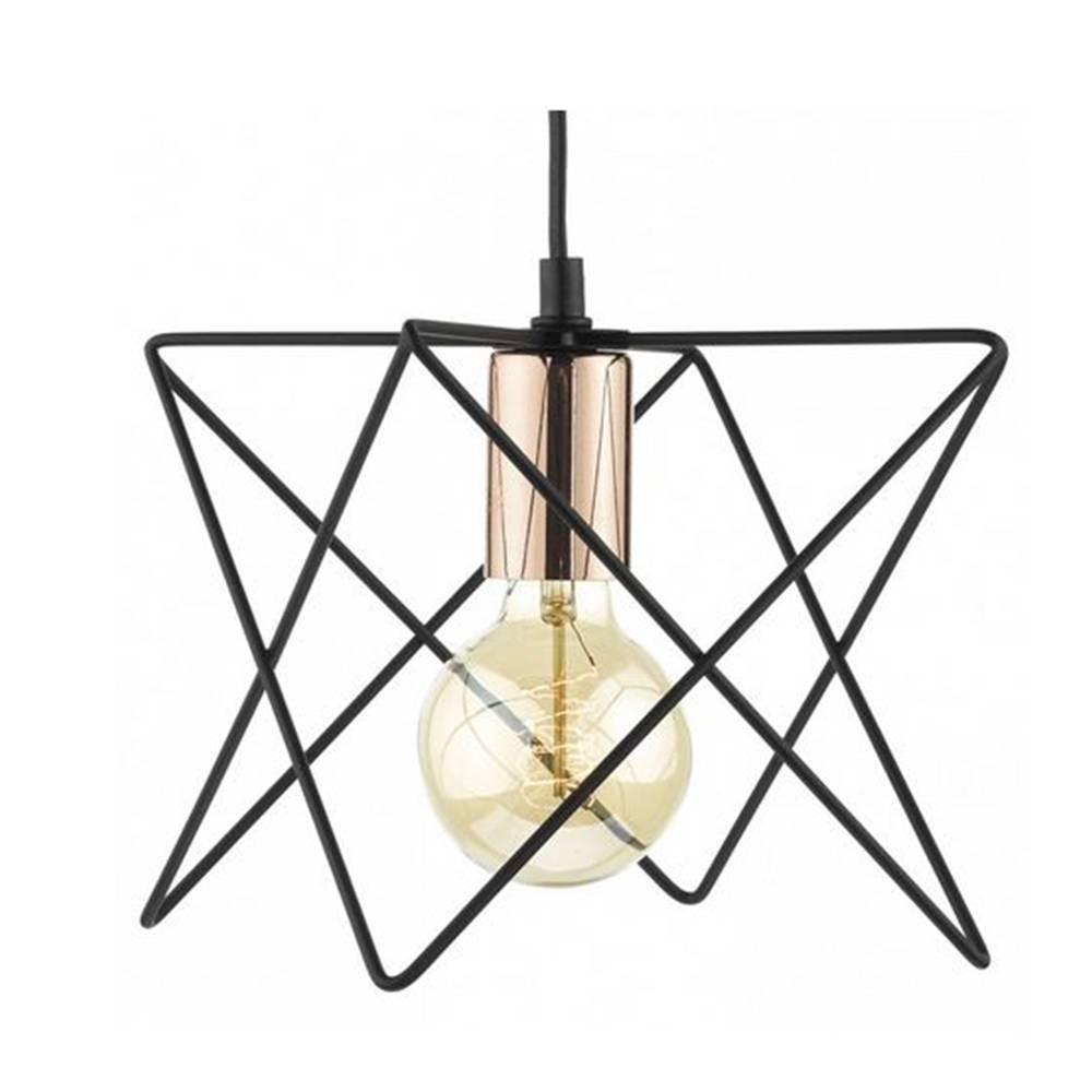 Midi Pendant Ceiling Light Black/Copper