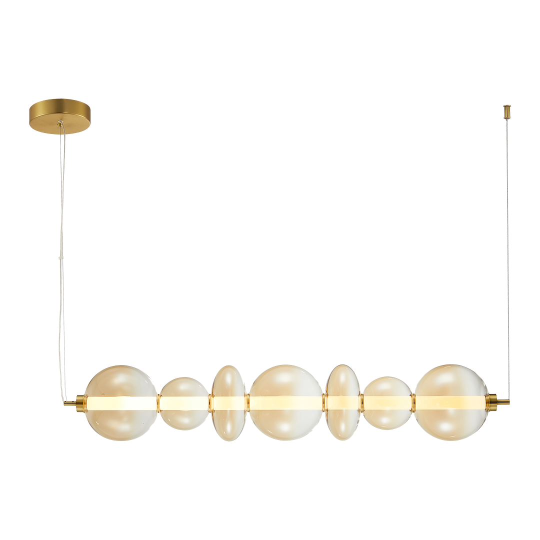 Daphne Gold Glass Pendant Bar